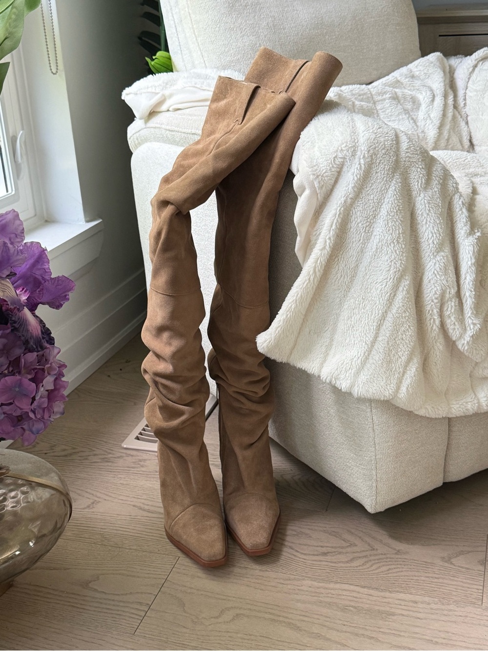 NWT Michael Kors Tan Suede Over-the-Knee Boots